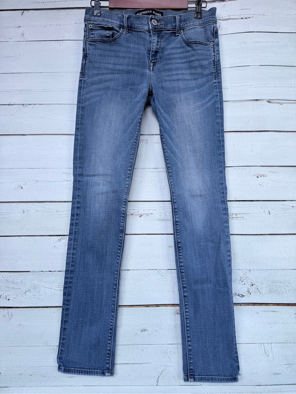 EXPRESS Performance Stretch Skinny Mid Rise Jeans - Size 6L